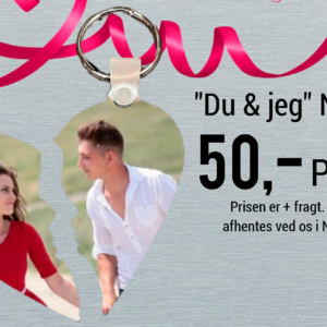 "Du & Jeg" nøglering med eget billede